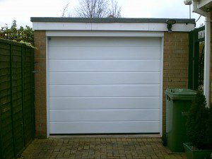 White Sectional Garage Door (After)