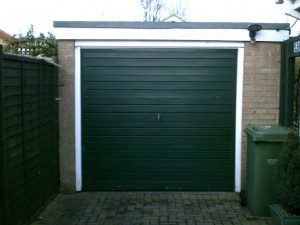 White Sectional Garage Door (Before)