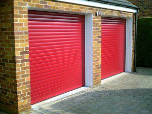 Red Insulated Roller Garage Doors (After)