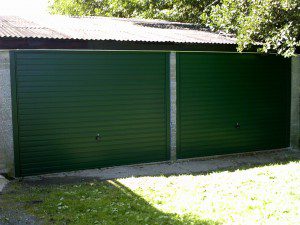 Green Retractable Garage Door (After)