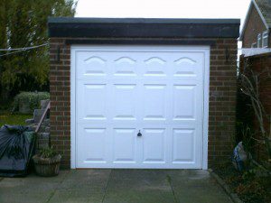 White Cathedral Up and Over Garage Door (After)