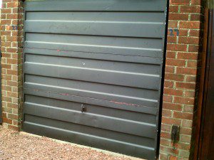 Rosewood Insulated Roller Garage Door (Before)