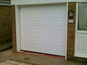 White Garador Sectional Garage Door (After)