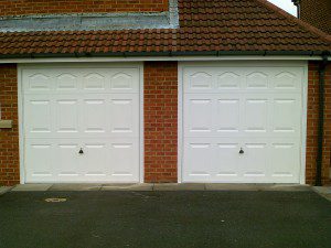 White Cathedral Up and Over Garage  Door (After)