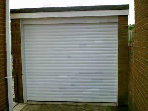 White Insulated Roller Garage Door (After)