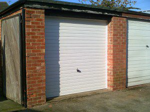 White Carlton Up and Over Garage Door (After)