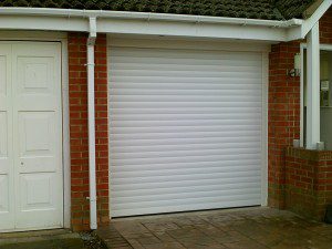 White Insulated Roller Garage Door (After)