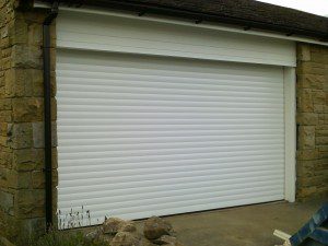 White Insulated Roller Garage Door (After)