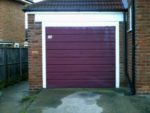 White Sherbourn Up and Over Garage Door (Before)