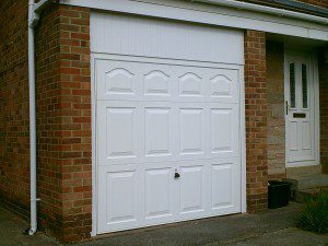 White Cathedral Garage Door (After)