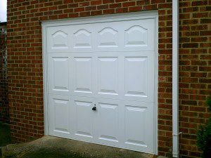 White Cathedral Up and Over Garage Door (After)