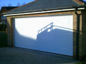 White Georgian Sectional Garage Door (After)