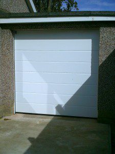 White Garador Sectional Garage Door (After)