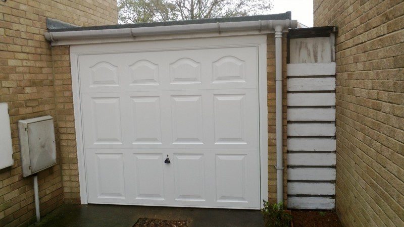 White Up and Over Garage Door (After)