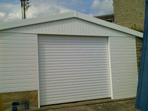 White Insulated Roller Garage Door (After)