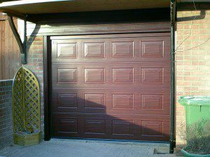 Rosewood Sectional Garage Door (After)