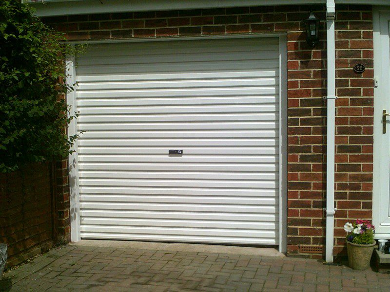 White Roller Garage Door (After)