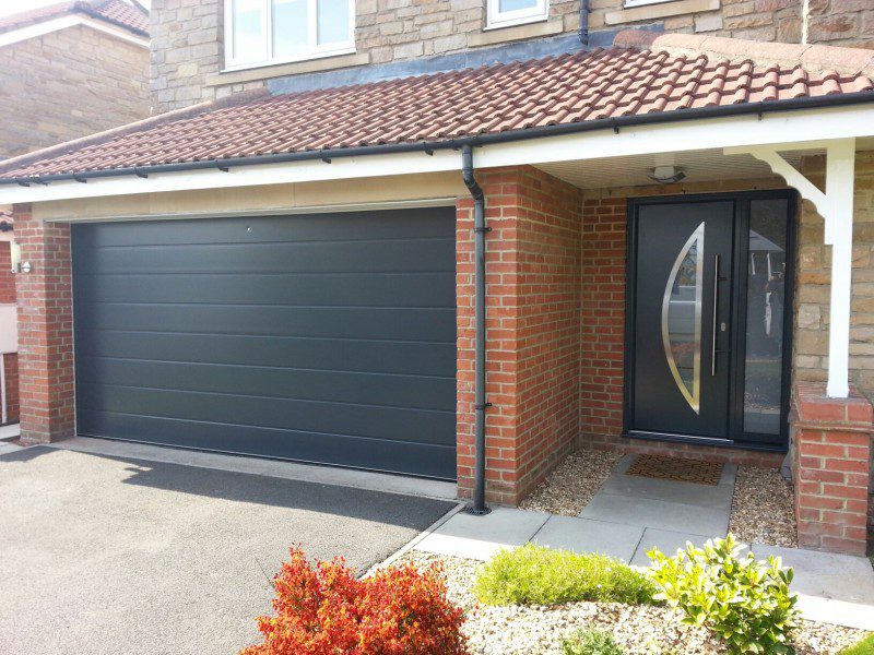 Anthracite Grey Sectional Garage Door (After)