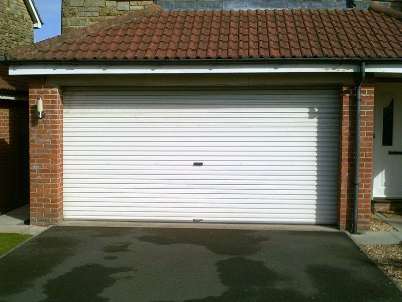 Anthracite Grey Sectional Garage Door (Before)