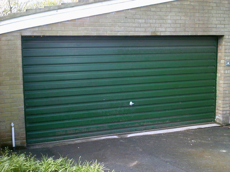 Grey Insulated Sectional Door (Before)
