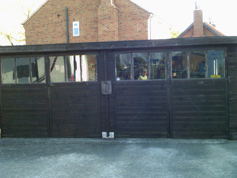 Rib Styly Up and Over Garage Doors (Before)