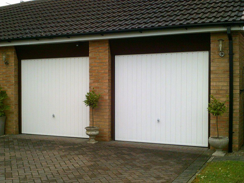 Two Georgian Sectional Garage Door (Before)