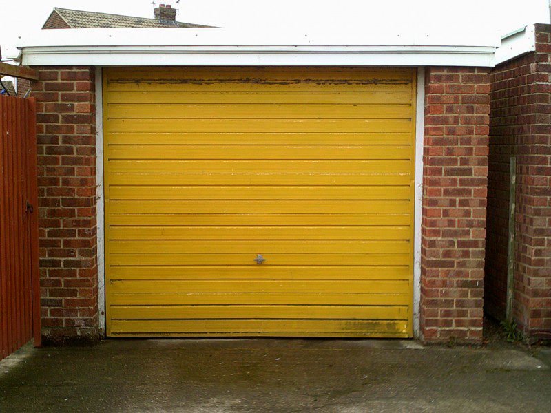 Large Rib Style Sectional Garage door (Before)