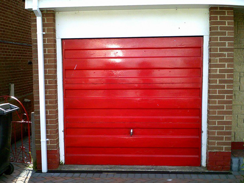 Cathedral Style Up and Over Garage Door (Before)